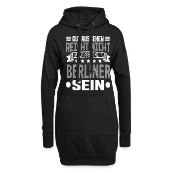 Berlin Berlin Hauptstadt Hemiat Berliner Sprüche - Hoodie-Kleid - Schwarz - Vorne
