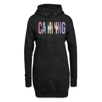 Camping Mom Rv Camper Frauen Camping - Hoodie-Kleid - Schwarz - Vorne