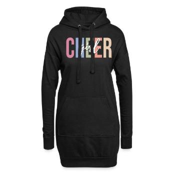 Pom-pom girl féminine pom-pom girl - Sweat-shirt à capuche long Femme - noir - Devant