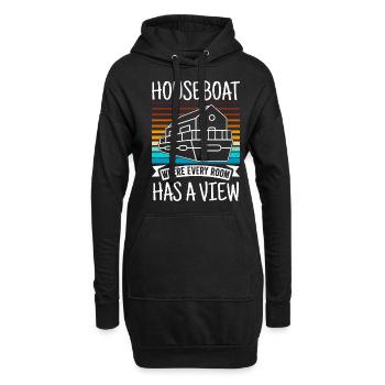 Witziger Hausboot Spruch - Hoodie-Kleid - Schwarz - Vorne