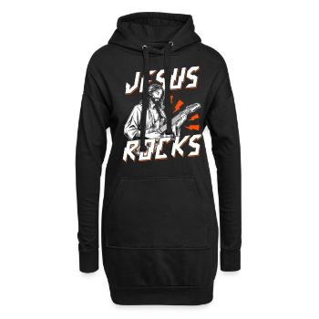 Gitarre, Musiker, Musik Band, Gitarrist, - Hoodie-Kleid - Schwarz - Vorne