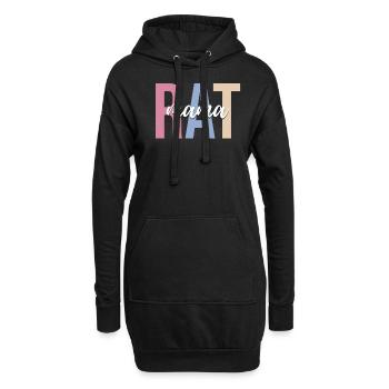 Rat Propriétaire d’animal de compagnie Rat Maman - Sweat-shirt à capuche long Femme - noir - Devant