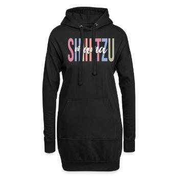 Shih Tzu Maman Amoureux des chiens Maman de chien - Sweat-shirt à capuche long Femme - noir - Devant
