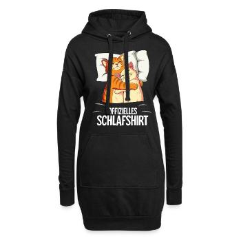 Chemise de sommeil officielle Chat - Sweat-shirt à capuche long Femme - noir - Devant