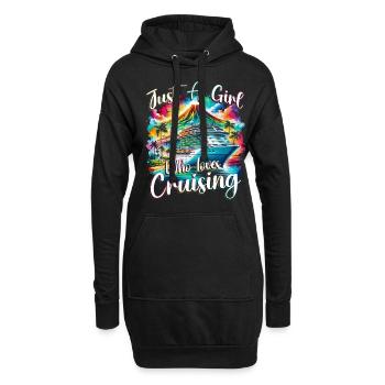 Croisé de croisière - Sweat-shirt à capuche long Femme - noir - Devant