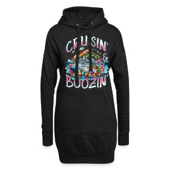 Kreuzfahrt Kreuzfahrer Cruisin & Boozin - Hoodie-Kleid - Schwarz - Vorne