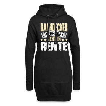 Dachdecker Legende Geht In Rente - Hoodie-Kleid - Schwarz - Vorne