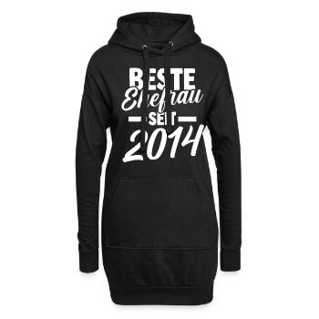 Valentinstag Beste Ehefrau Seit 2014 - Hoodie-Kleid - Schwarz - Vorne