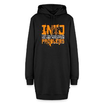 INTJ Percetprion Problems - Hoodie-Kleid - Schwarz - Vorne