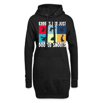Les lapins ne sont que des bobos snoots lapin drôle lapin - Sweat-shirt à capuche long Femme - noir - Devant