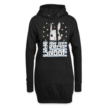 Lustige Kaninchen Bunny Boople Snoot Grafik für Os - Hoodie-Kleid - Schwarz - Vorne