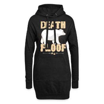 Funny Polar Bear Death Flake Illustration for Wildli - Hoodie Dress - black - Front