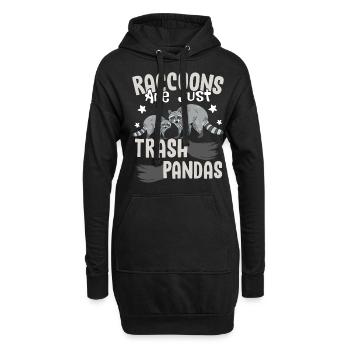 Les ratons laveurs ne sont que des ordures Pandas Ratons laveurs Trash Pand - Sweat-shirt à capuche long Femme - noir - Devant