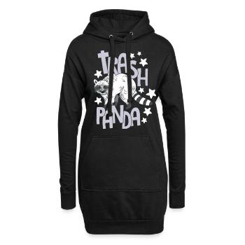 Trash Panda Raccoons Possum Design for Skunk L - Hoodie Dress - black - Front
