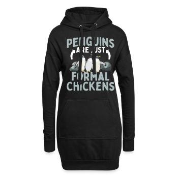 Pinguine sind nur formale Hühner Pinguine formale - Hoodie-Kleid - Schwarz - Vorne