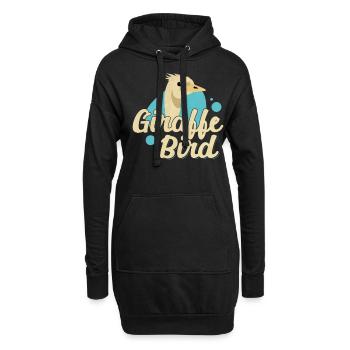 Funny Ostrich Lover Giraffe Vogel Illustration für - Hoodie-Kleid - Schwarz - Vorne