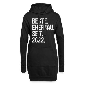 Valentinstag Beste Ehefrau Seit 2022 - Hoodie-Kleid - Schwarz - Vorne