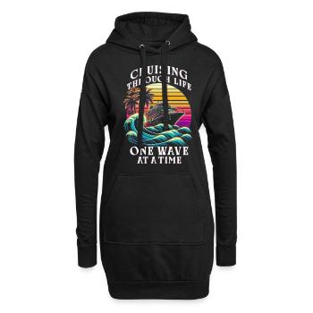 Kreuzfahrt Kreuzfahrer Kreuzfahrerin - Hoodie-Kleid - Schwarz - Vorne