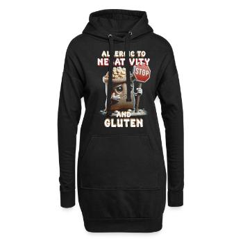 Allergie au gluten Intolérance au gluten - Sweat-shirt à capuche long Femme - noir - Devant