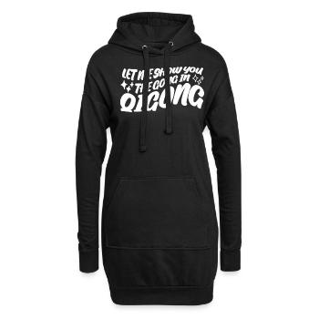 Chigong Qigong Qi Gong Thai Chi - Hoodie-Kleid - Schwarz - Vorne