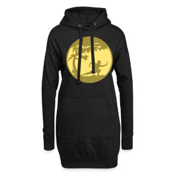 Qigong Karate Thai Chi Chigong Qi Gong - Hoodie-Kleid - Schwarz - Vorne