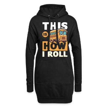lustiges Busfahrer Schulbusfahrer Spruch Geschenk - Hoodie-Kleid - Schwarz - Vorne