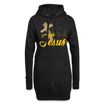 Croix du christianisme de Jésus-Christ - Sweat-shirt à capuche long Femme - noir - Devant