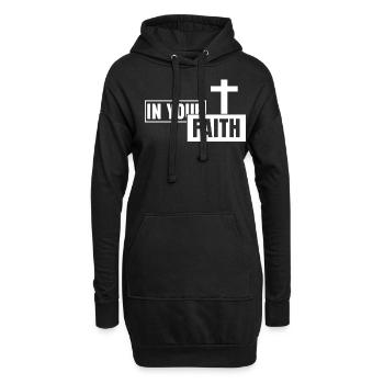 Jésus-Christ Christianisme Croix Bible - Sweat-shirt à capuche long Femme - noir - Devant