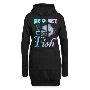 Fisherman Pike Fish Fishing Rod - Hoodie Dress - black - Front