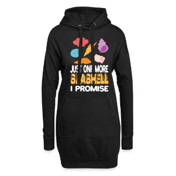 Juste un autre coquillage de coquillage que je pormise coquillages - Sweat-shirt à capuche long Femme - noir - Devant