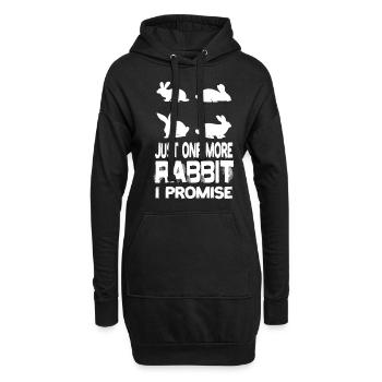 Juste un lapin de plus, je vous promets l’élevage de lapins - Sweat-shirt à capuche long Femme - noir - Devant