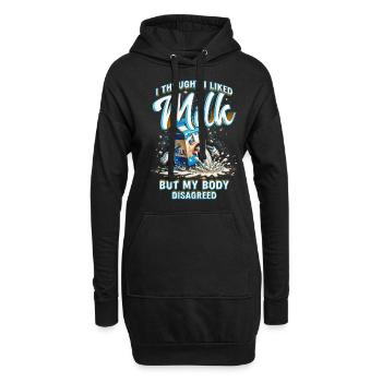 Milchallergie I Thought I Liked Milk - Hoodie-Kleid - Schwarz - Vorne