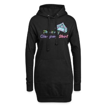Glamping Camping Tente Camping-car Randonnée - Sweat-shirt à capuche long Femme - noir - Devant