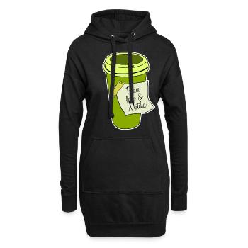 Matcha Tea Japanese Green Tea Powder - Hoodie-Kleid - Schwarz - Vorne