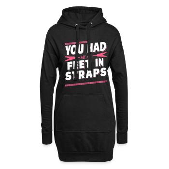 Tu m’avais aux pieds dans les sangles 62 - Sweat-shirt à capuche long Femme - noir - Devant