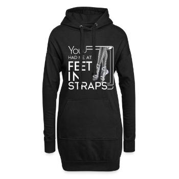 You Had Me At Feet In Straps 63 - Hoodie-Kleid - Schwarz - Vorne