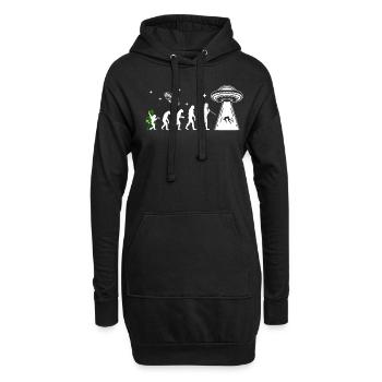 Extraterrestre, OVNI, UAP, Espace, Objet volant spatial - Sweat-shirt à capuche long Femme - noir - Devant