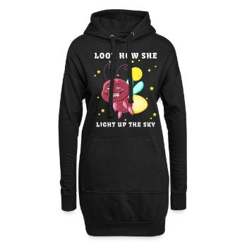 Look How She Lights Up The Sky Meme Firefly magic - Hoodie-Kleid - Schwarz - Vorne