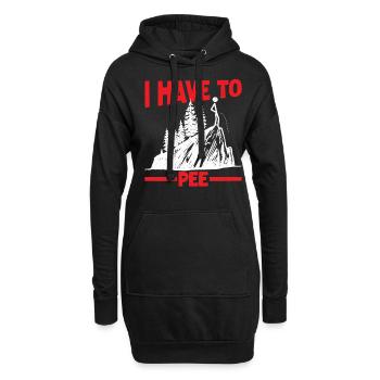 I Have To Pee 36 - Hoodie-Kleid - Schwarz - Vorne