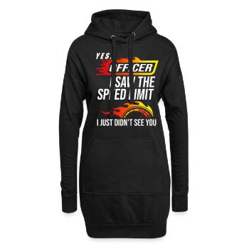 Tuner, Autofan, Racer, schnnelle Autos, Tuning - Hoodie-Kleid - Schwarz - Vorne
