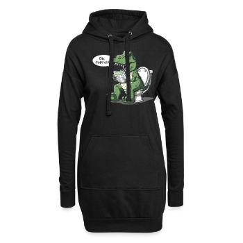 Der Humor Der Paläontologie Dinosaurier - Hoodie-Kleid - Schwarz - Vorne