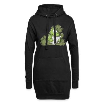 Der Humor Der Paläontologie Dinosaurier - Hoodie-Kleid - Schwarz - Vorne