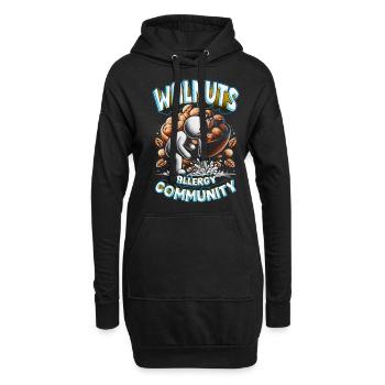 Communauté des allergies aux noix - Sweat-shirt à capuche long Femme - noir - Devant