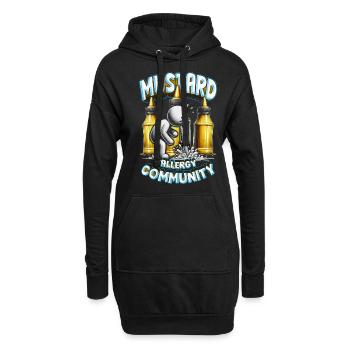 Senfallergie Mustard Allergy Community - Hoodie-Kleid - Schwarz - Vorne