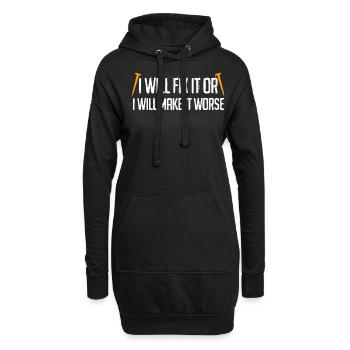 DIY Dad Handyman Workshop Craftsman - Hoodie-Kleid - Schwarz - Vorne