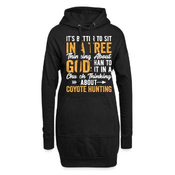 Chasse au coyote Chasseur de coyote Yote - Sweat-shirt à capuche long Femme - noir - Devant