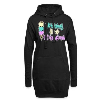 Coupe de crème glacée Crème glacée - Sweat-shirt à capuche long Femme - noir - Devant