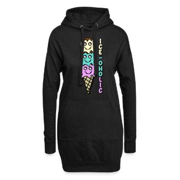 Ice Cream - Hoodie-Kleid - Schwarz - Vorne