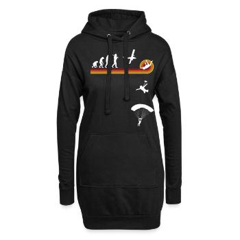 Skydive Freefly Fallschirmspringer Shirt Skydiving - Hoodie-Kleid - Schwarz - Vorne