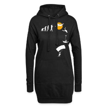 Skydive Freefly Fallschirmspringer Shirt Skydiving - Hoodie-Kleid - Schwarz - Vorne